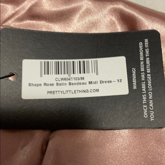 Rose satin midi dress - Picture 4 of 4